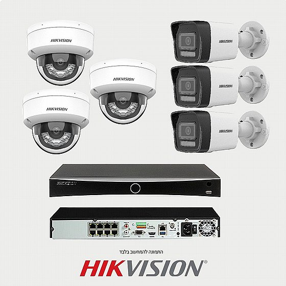 ��� 6 ������ IP ����� �� ���� 4MP  ������ ����� HIKVISION NVR 8CH + 8POE